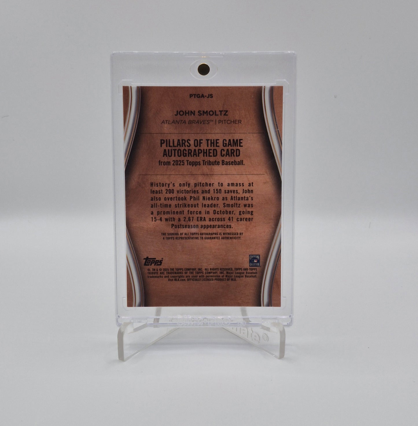 2025 Topps Tribute John Smoltz Autograph /199