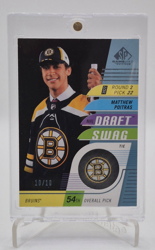 2024-25 SP Game Used Matthew Poitras Draft Day Swag /10