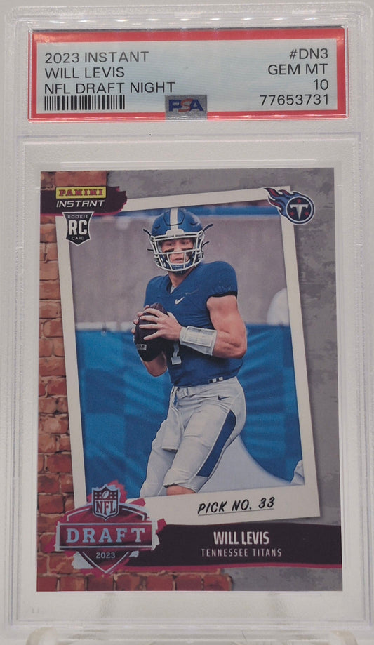2023 Panini Instant Will Levis NFL Draft Night PSA 10 /1282