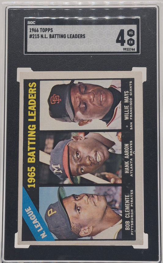 1966 Topps NL Batting Leaders SGC 4
