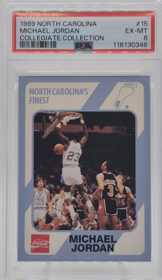 1989 North Carolina Michael Jordan Collegiate Collection PSA 6