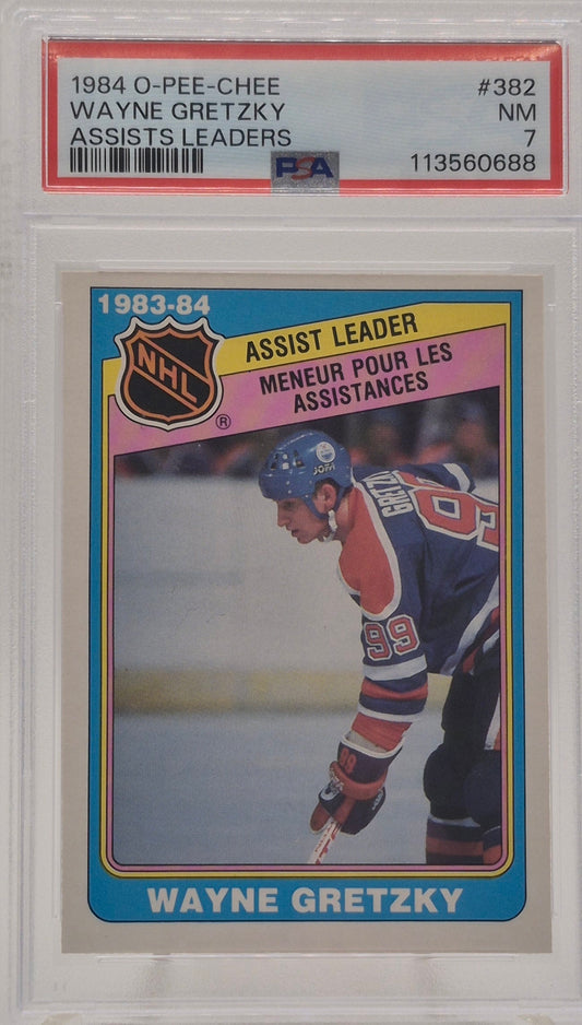 1948 O-Pee-Chee Wayne Gretzky Assists Leaders PSA 7