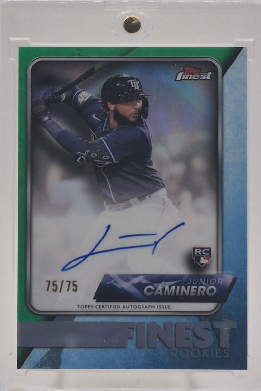 2024 Topps Finest Junior Caminero Autograph /75 Bookend