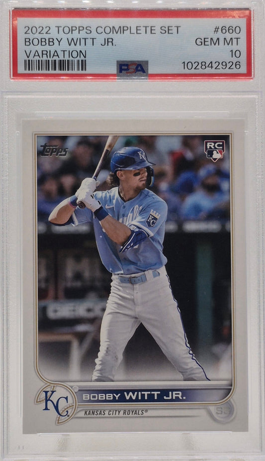 2020 Topps Complete Set Bobby Witt Jr. Variation PSA 10