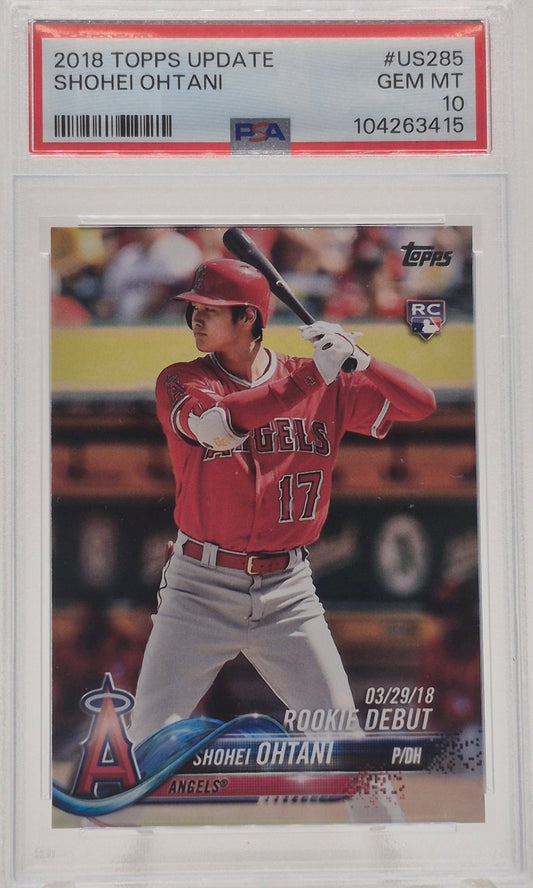 2018 Topps Update Shohei Ohtani Rookie Debut PSA 10