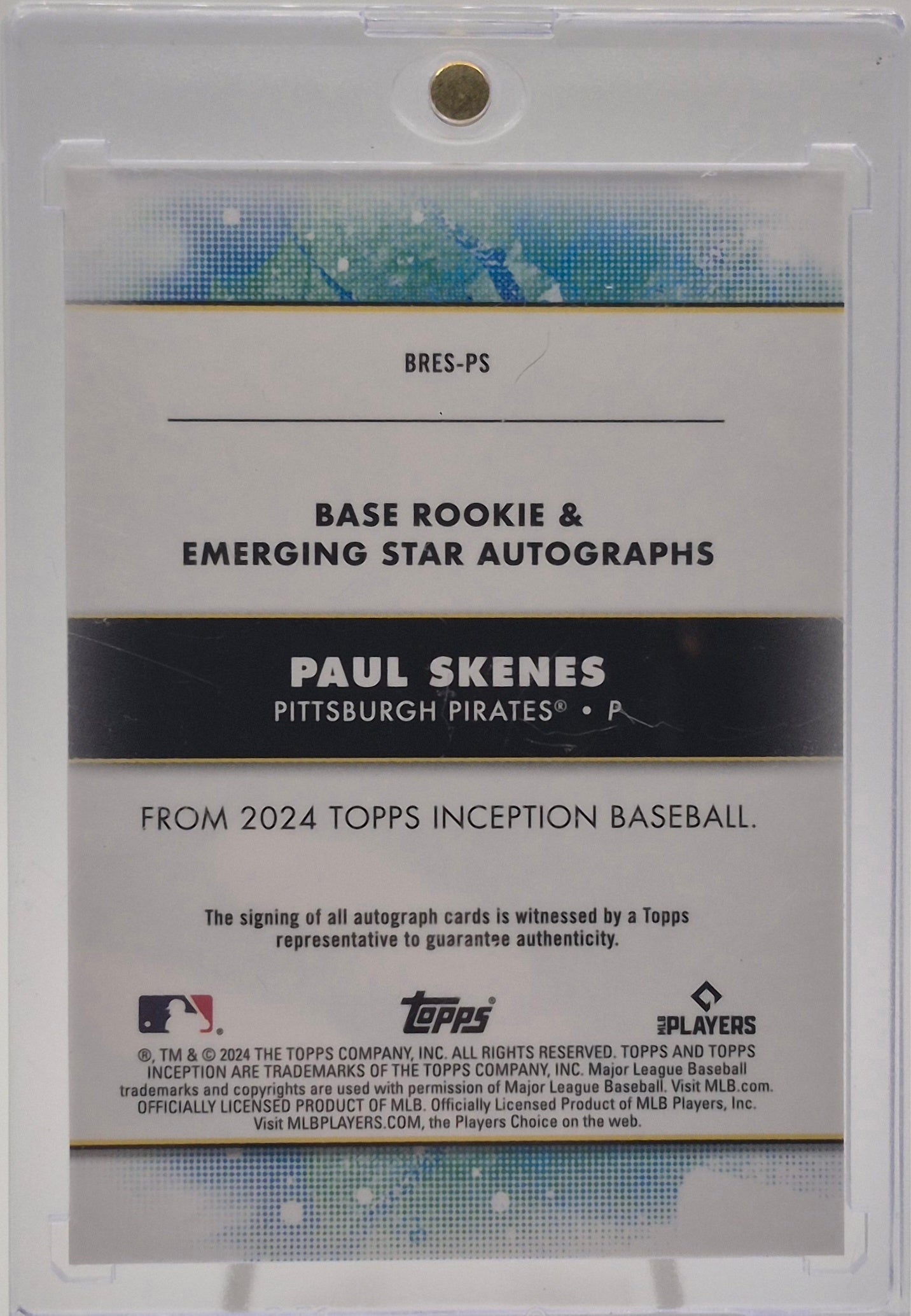 2024 Topps Inception Paul Skenes Autograph /125