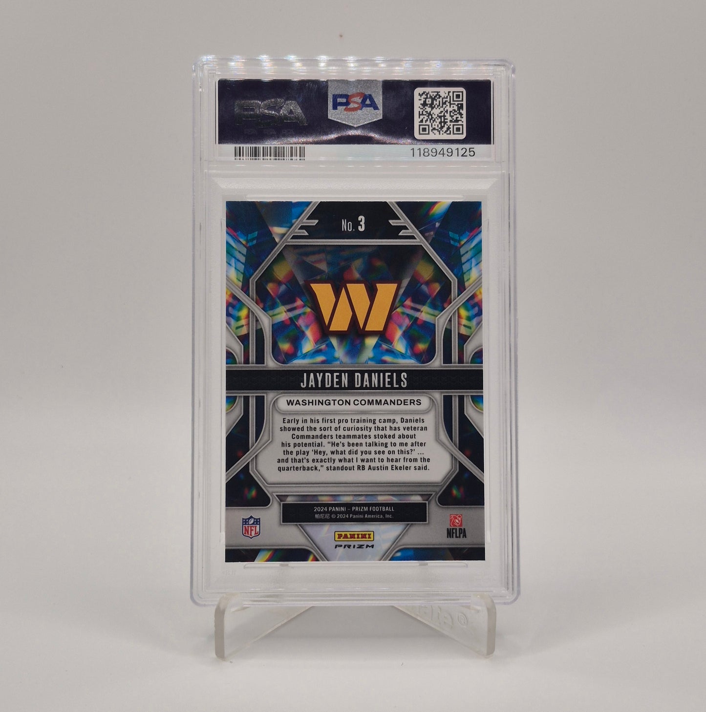 2024 Prizm Jayden Daniels Prizmatic Green Wave PSA 10