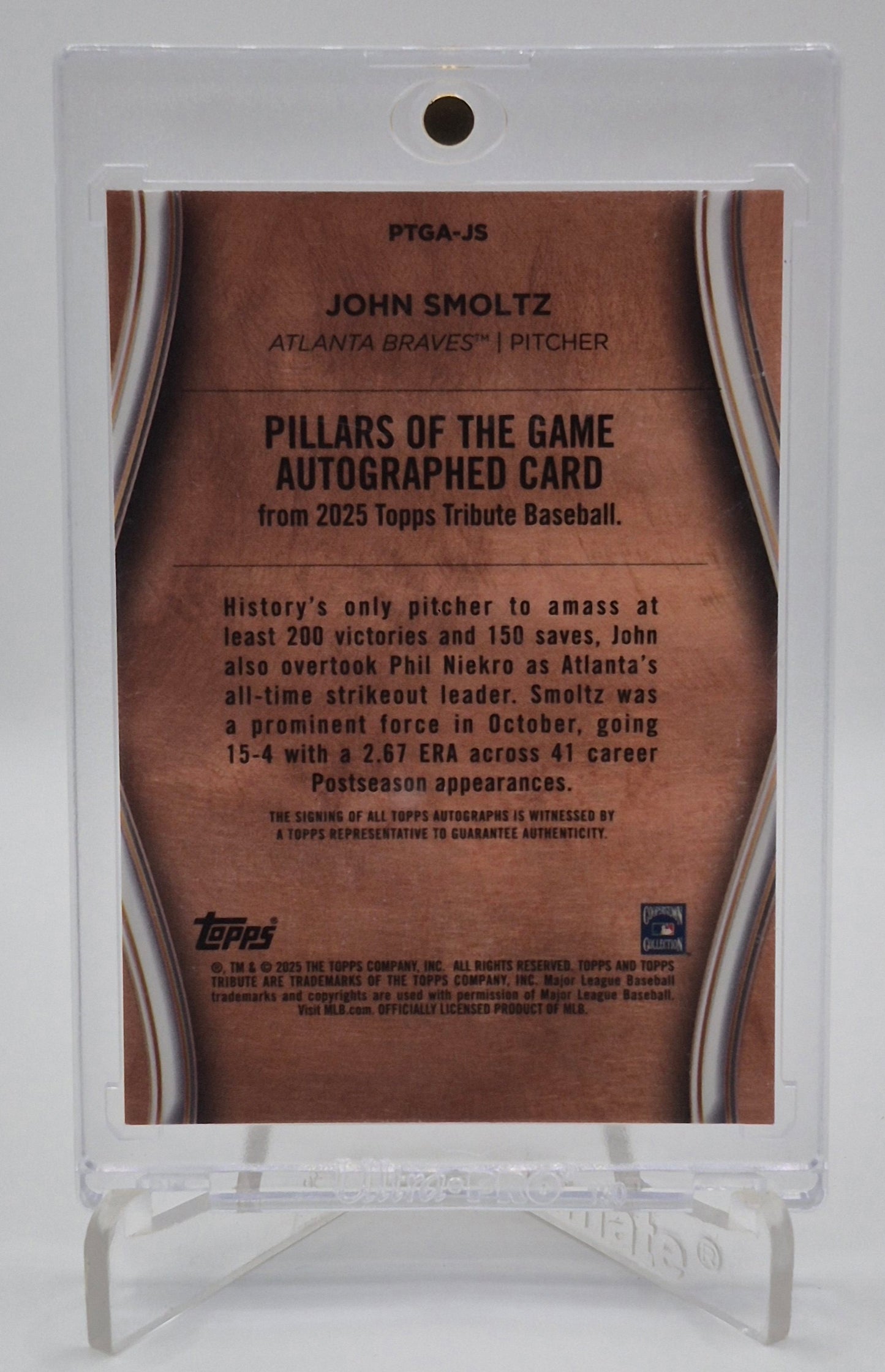 2025 Topps Tribute John Smoltz Autograph /199