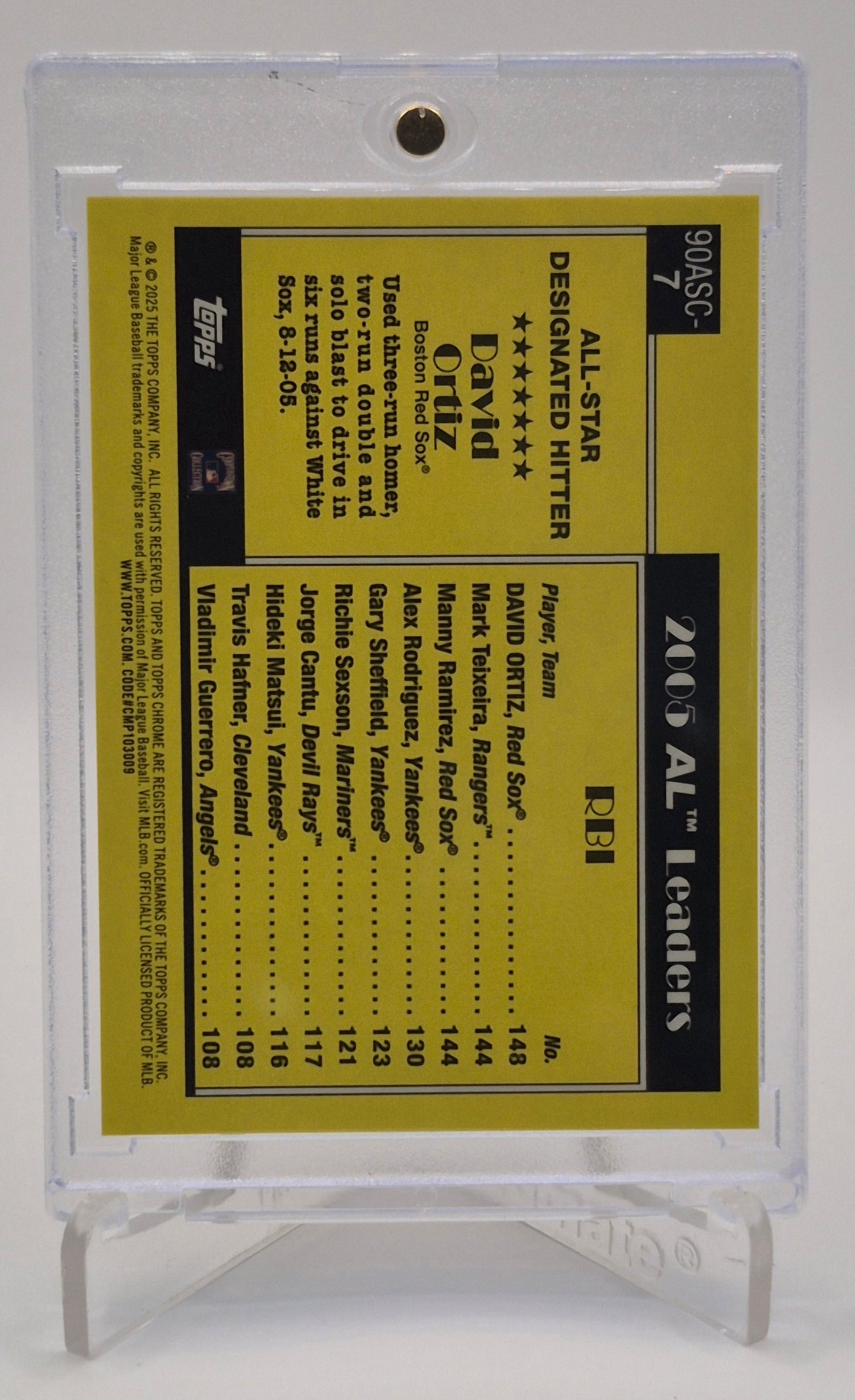 2025 Topps David Ortiz All Star Mojo Refractor /50