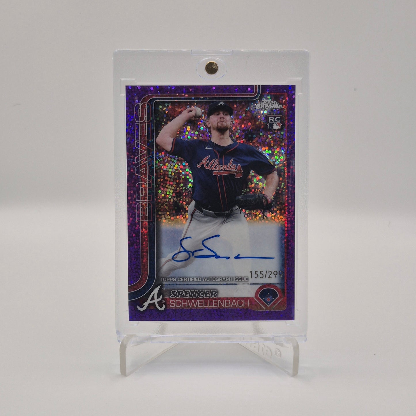 2025 Topps Chrome Spencer Schwellenbach Purple Speckle Autograph /299