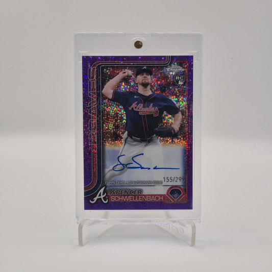 2025 Topps Chrome Spencer Schwellenbach Purple Speckle Autograph /299