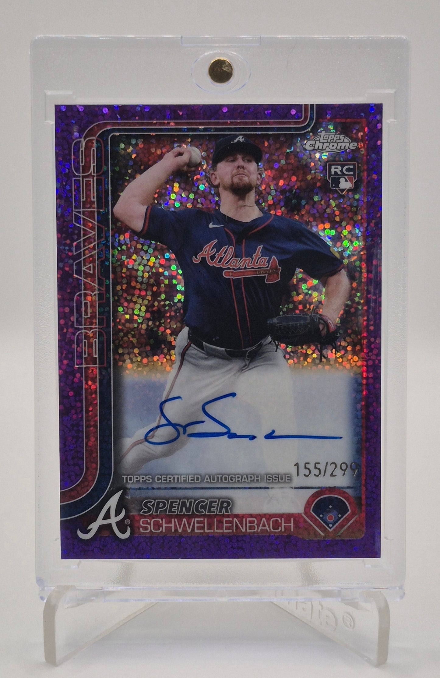 2025 Topps Chrome Spencer Schwellenbach Purple Speckle Autograph /299