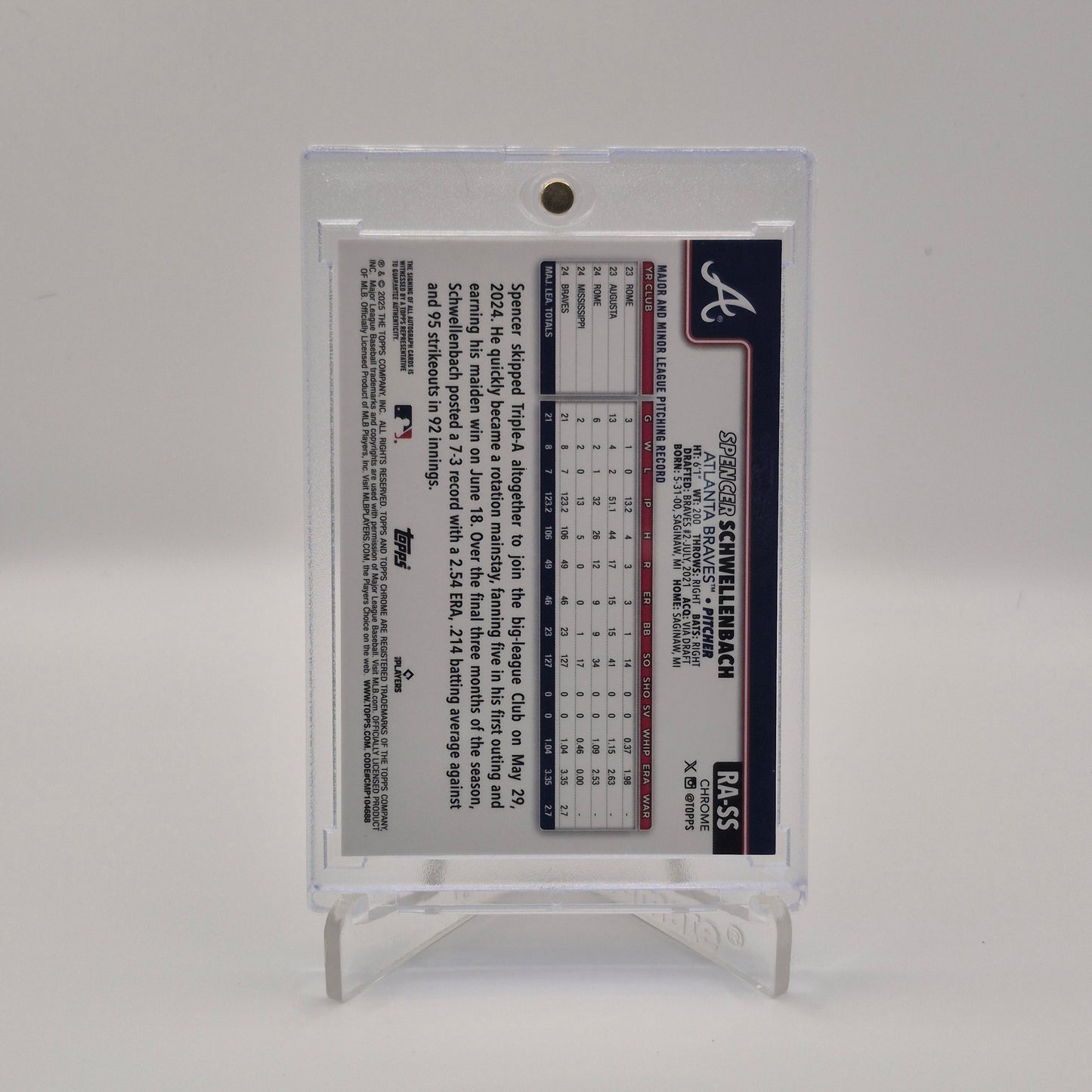 2025 Topps Chrome Spencer Schwellenbach Purple Speckle Autograph /299