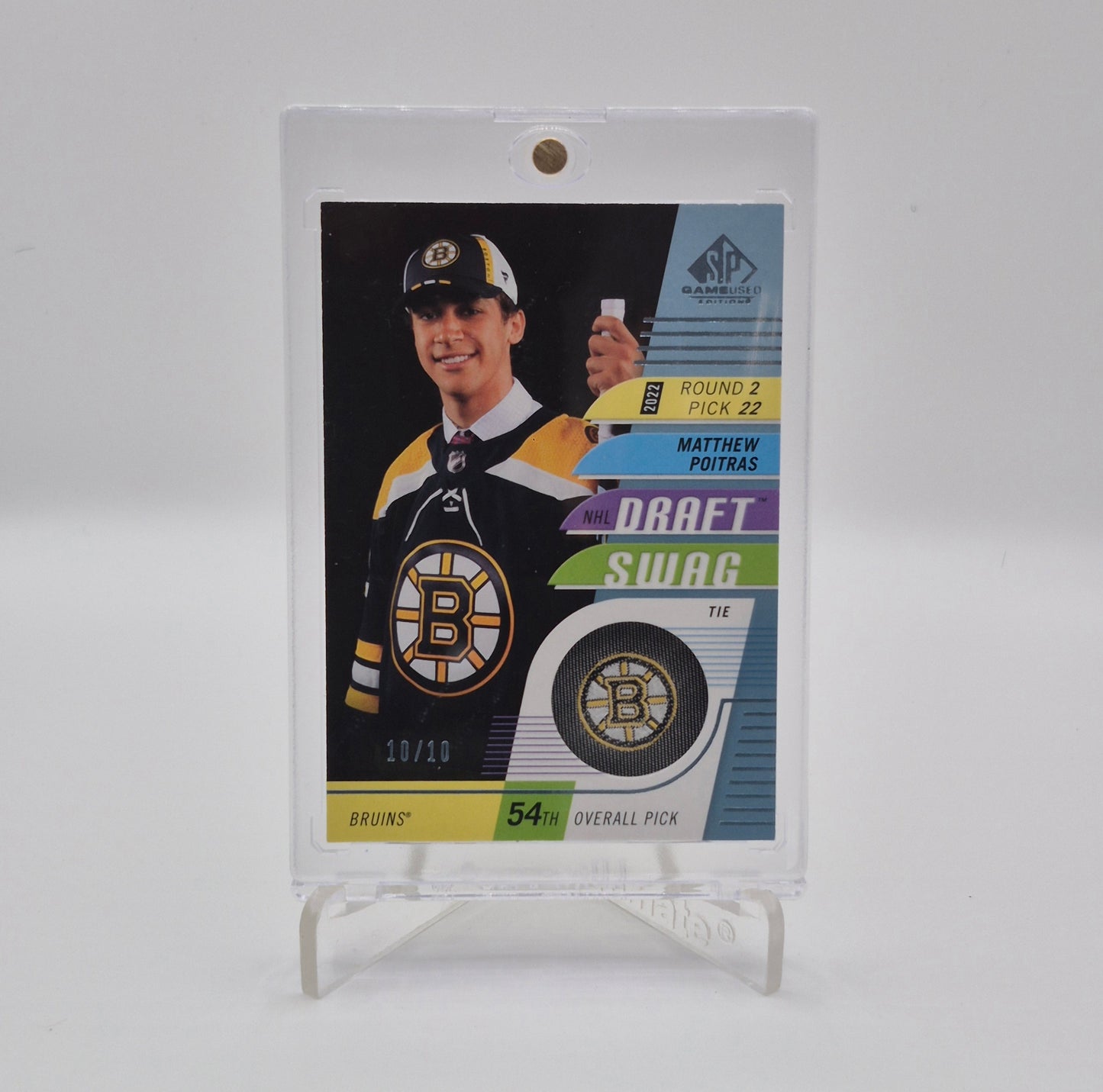 2024-25 SP Game Used Matthew Poitras Draft Day Swag /10