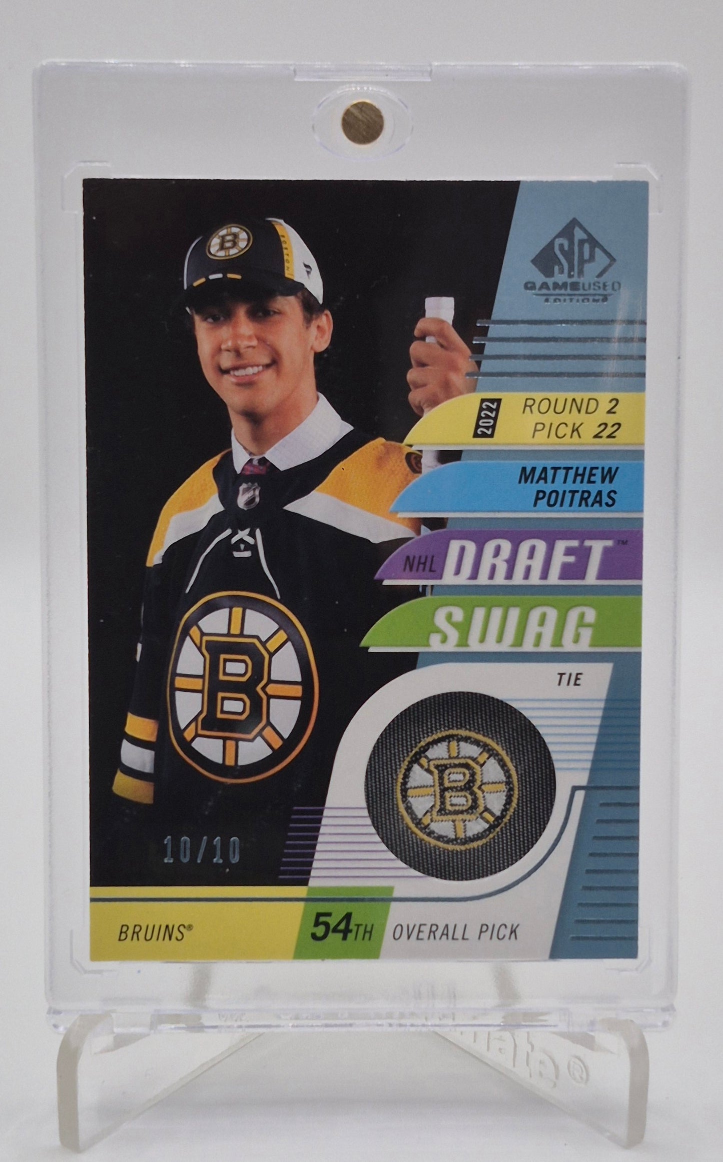 2024-25 SP Game Used Matthew Poitras Draft Day Swag /10