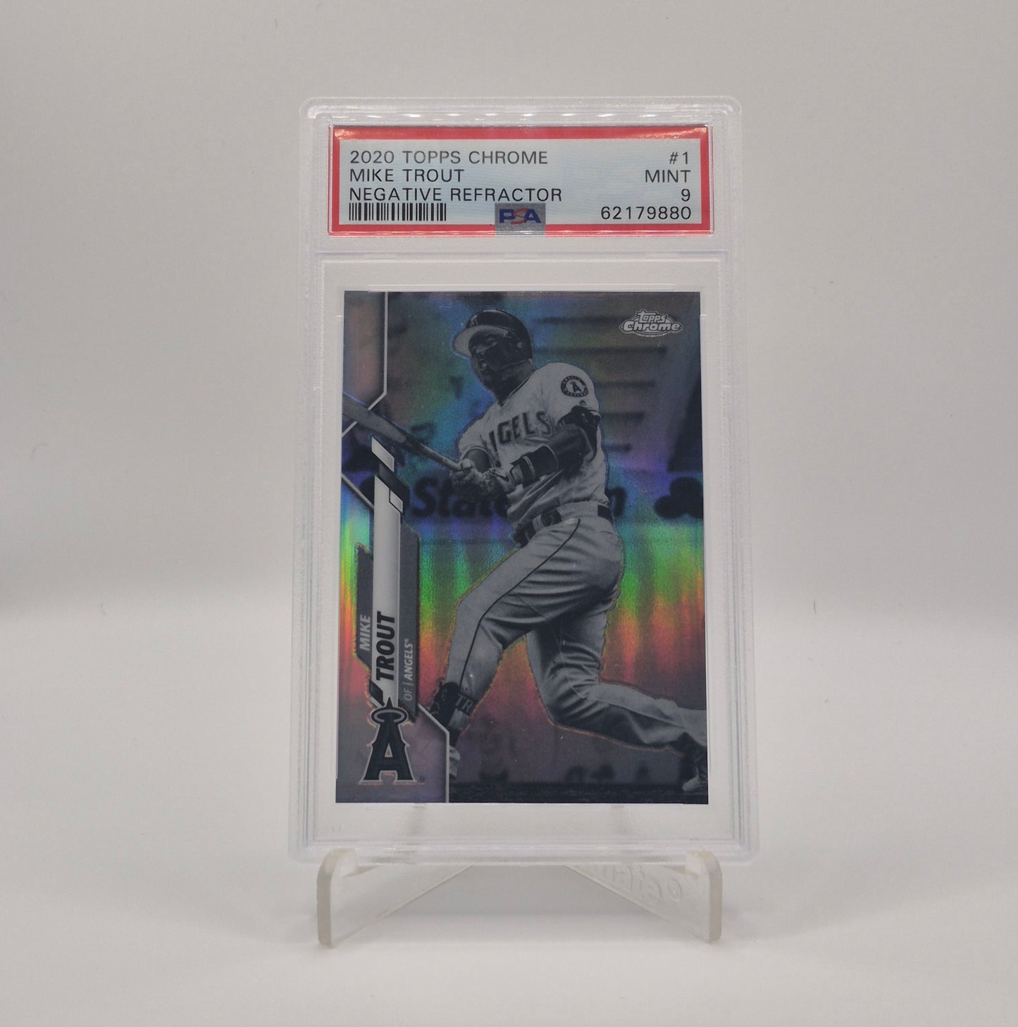 2020 Topps Chrome Mike Trout Negative Refractor PSA 9