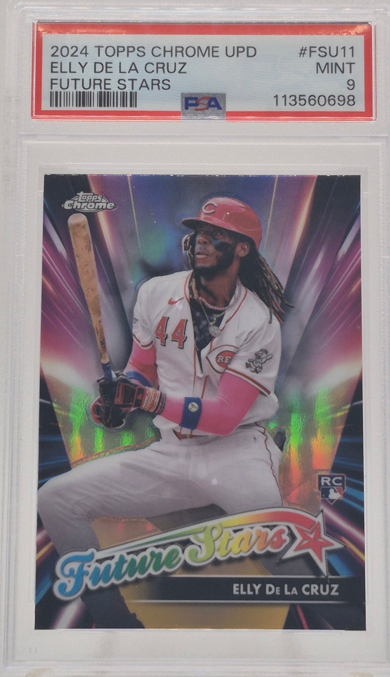 2024 Topps Chrome Update Elly De La Cruz Future Stars PSA 9