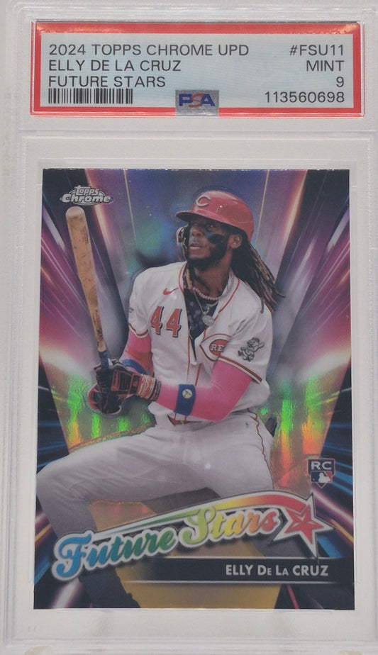 2024 Topps Chrome Update Elly De La Cruz Future Stars PSA 9