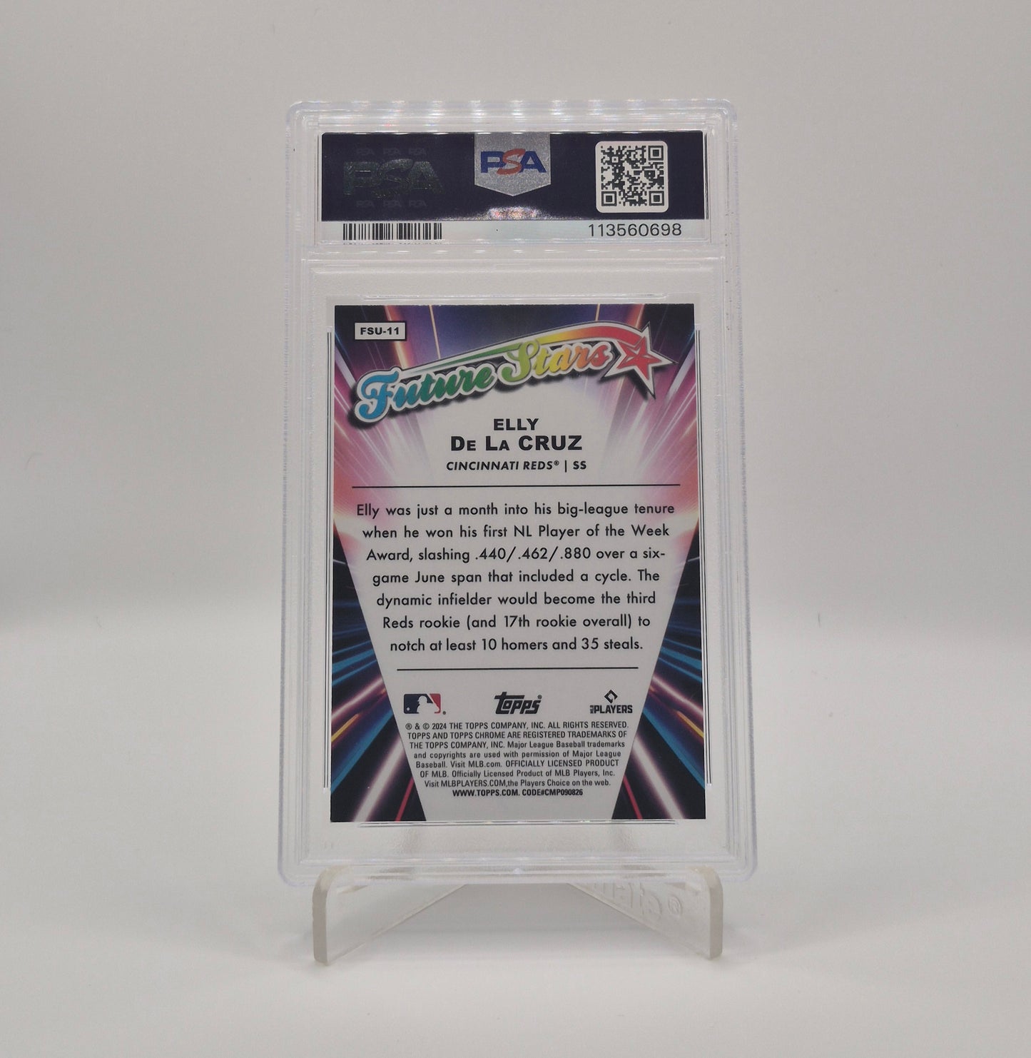 2024 Topps Chrome Update Elly De La Cruz Future Stars PSA 9