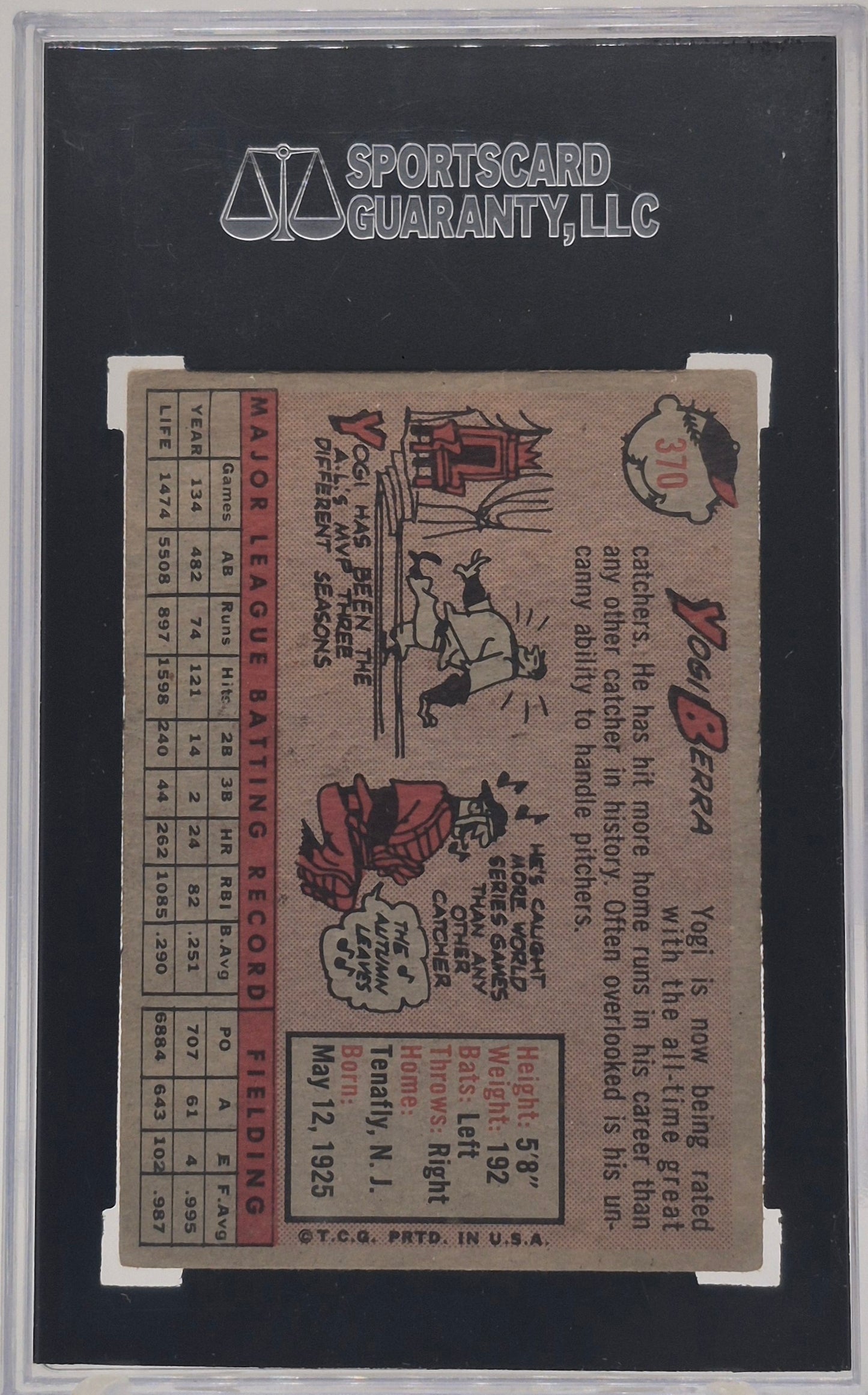 1958 Topps Yogi Berra SGC 4