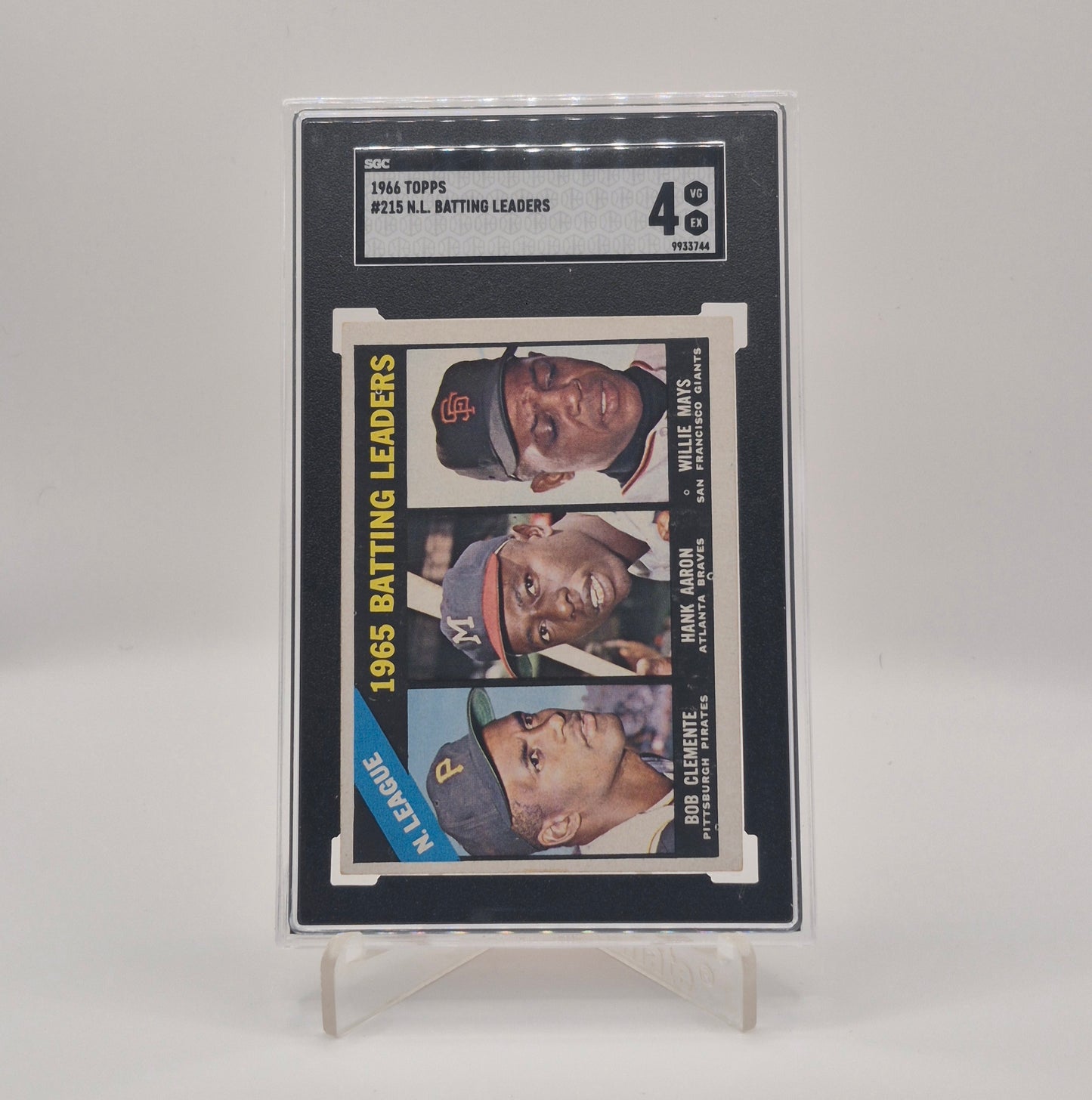 1966 Topps NL Batting Leaders SGC 4