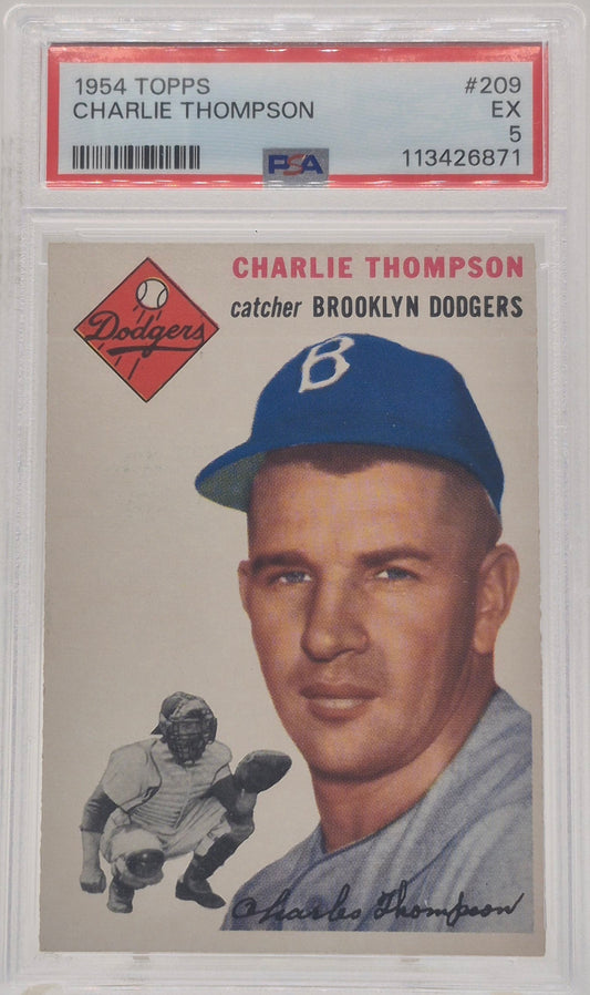 1954 Topps Charlie Thompson PSA 5