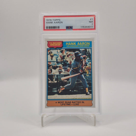 1976 Topps Hank Aaron Record Breaker PSA 7