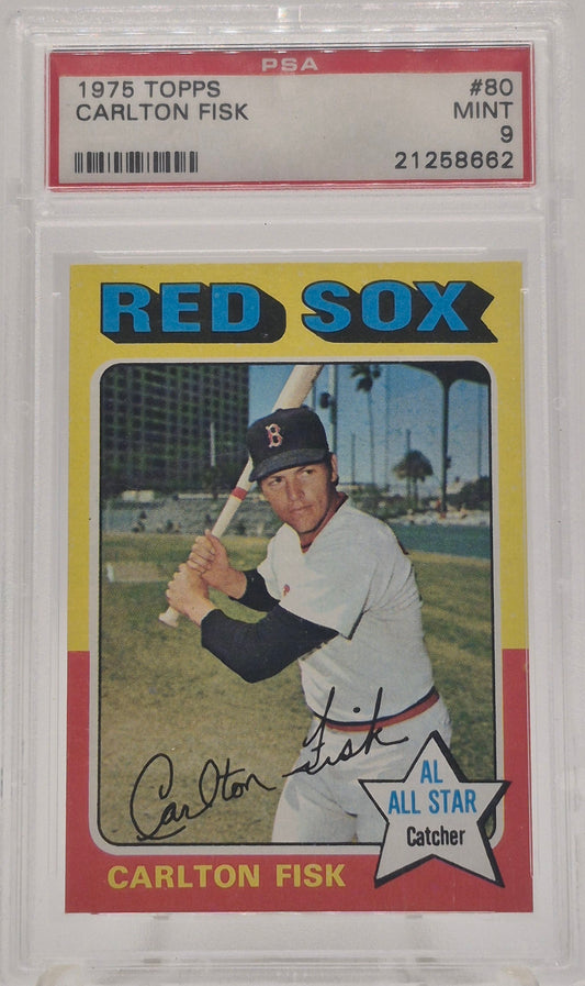 1975 Topps Carlton Fisk PSA 9