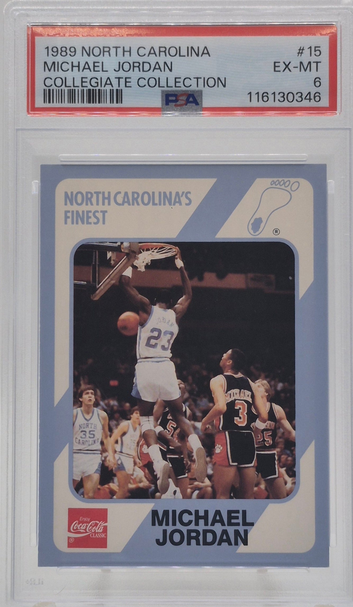 1989 North Carolina Michael Jordan Collegiate Collection PSA 6