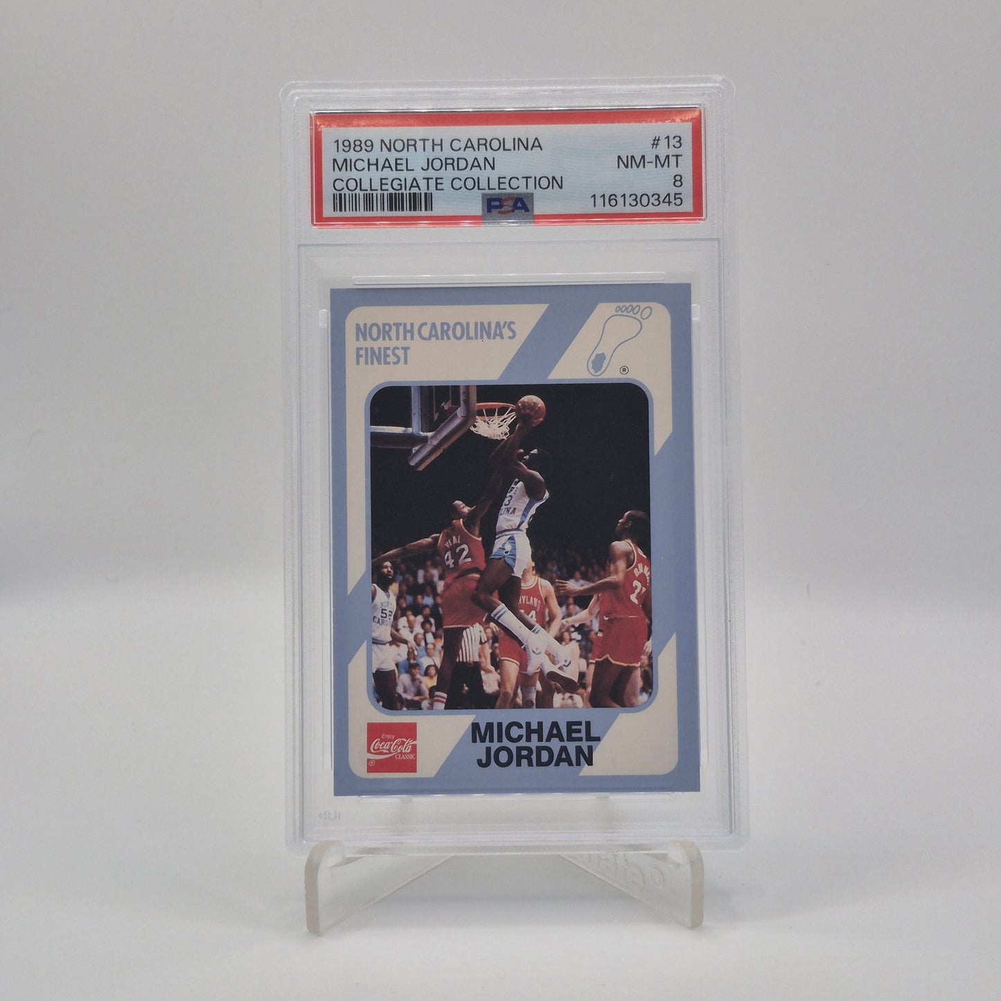1989 North Carolina Michael Jordan Collegiate Collection PSA 8