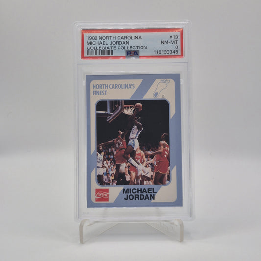 1989 North Carolina Michael Jordan Collegiate Collection PSA 8