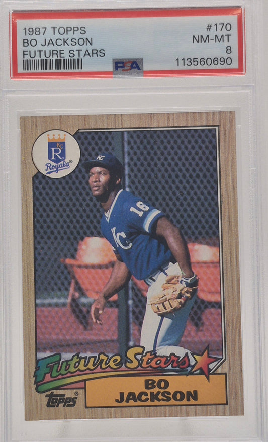 1987 Topps Bo Jackson Future Stars PSA 8