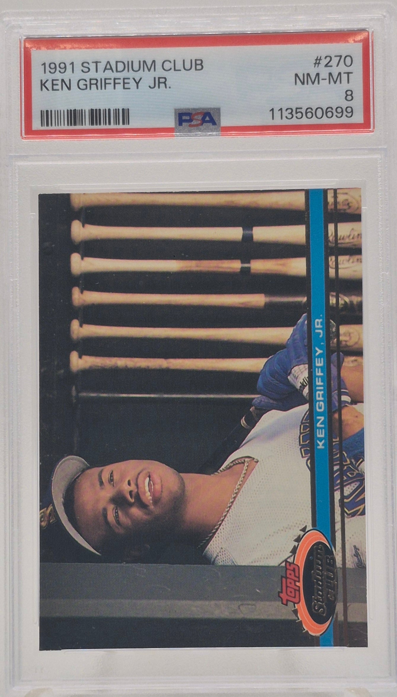 1991 Stadium Club Ken Griffey Jr. PSA 8