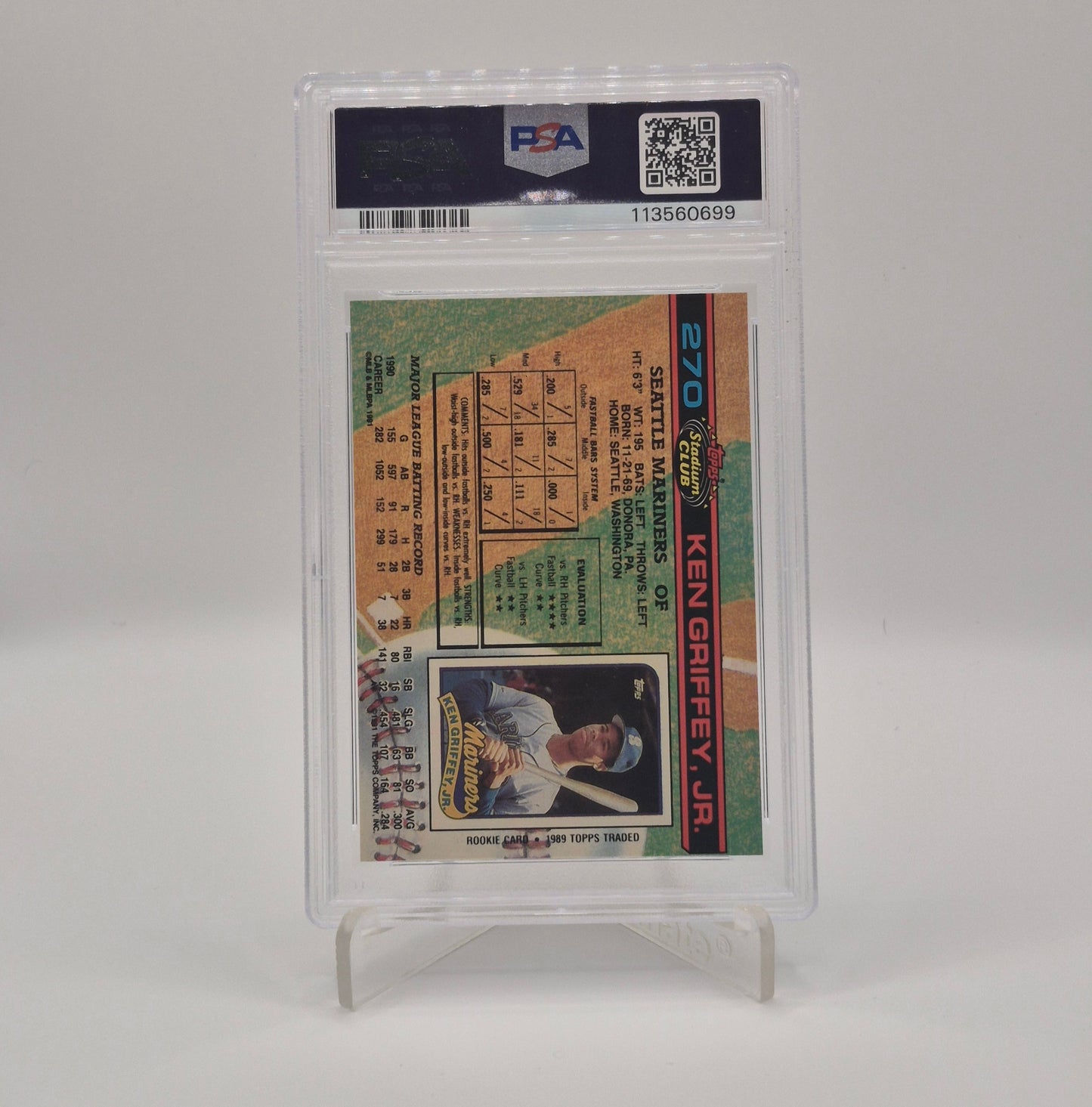 1991 Stadium Club Ken Griffey Jr. PSA 8