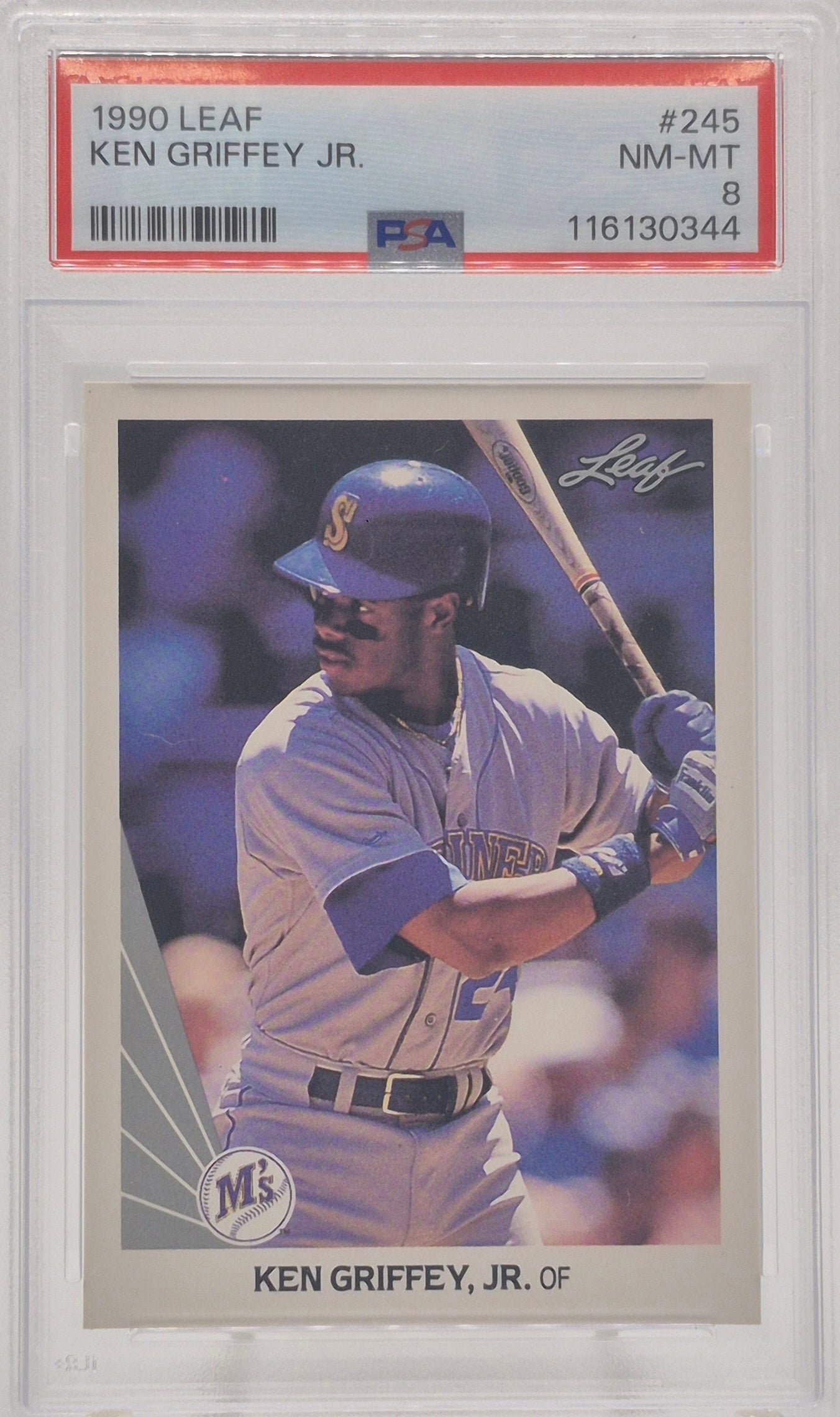 1990 Leaf Ken Griffey Jr. PSA 8