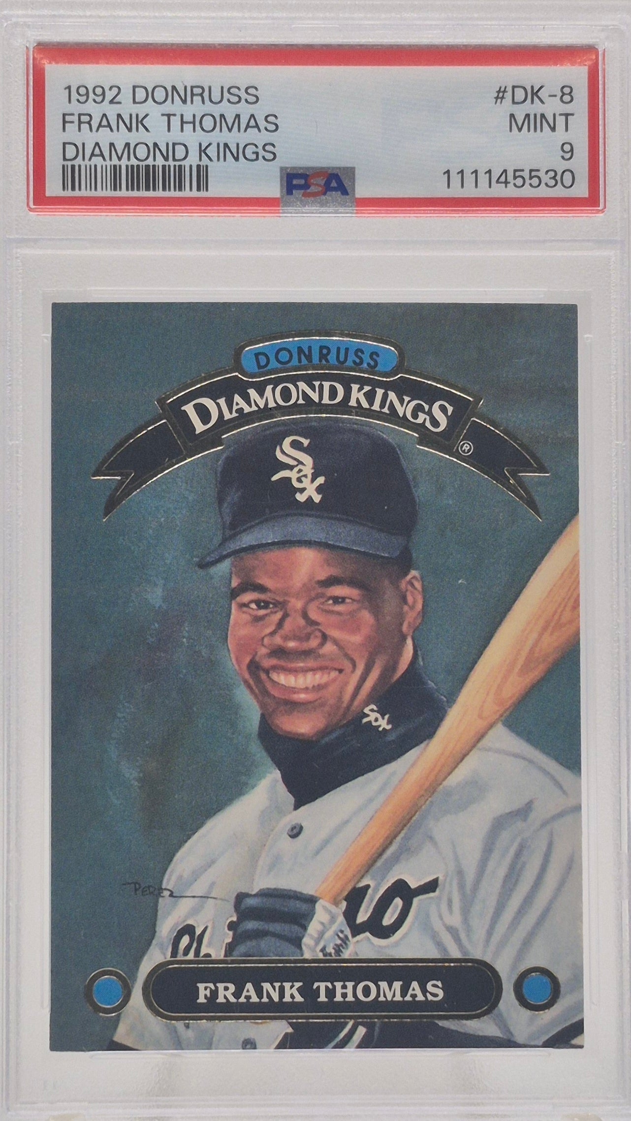 1992 Donruss Frank Thomas Diamond Kings PSA 9