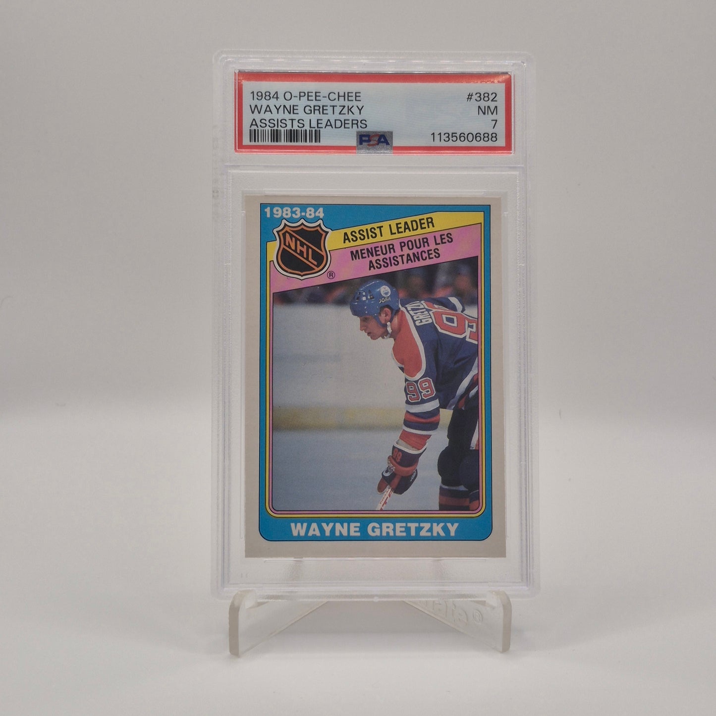 1948 O-Pee-Chee Wayne Gretzky Assists Leaders PSA 7