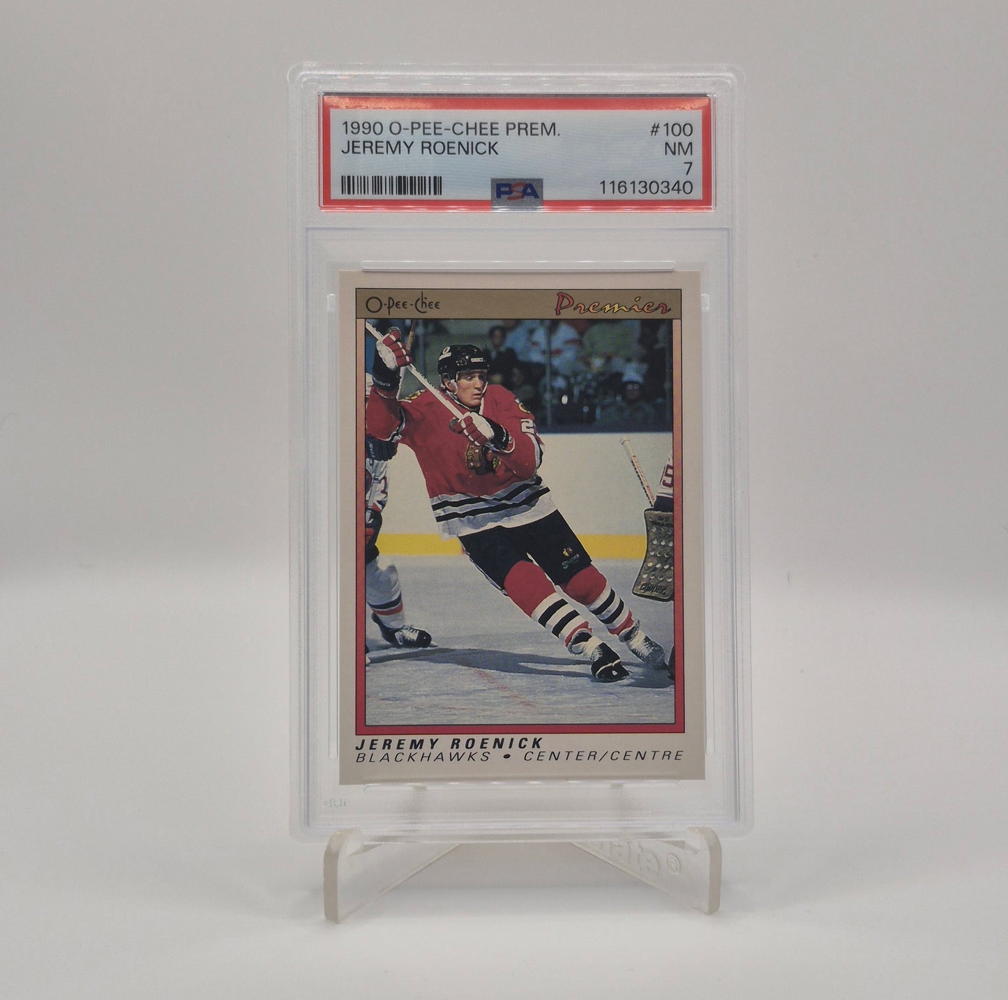 1990 O-Pee-Chee Premier Jeremy Roenick PSA 7
