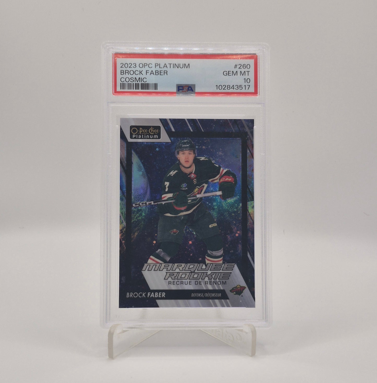 2024 O-Pee-Chee Platinum Brock Faber Cosmic /65 PSA 10