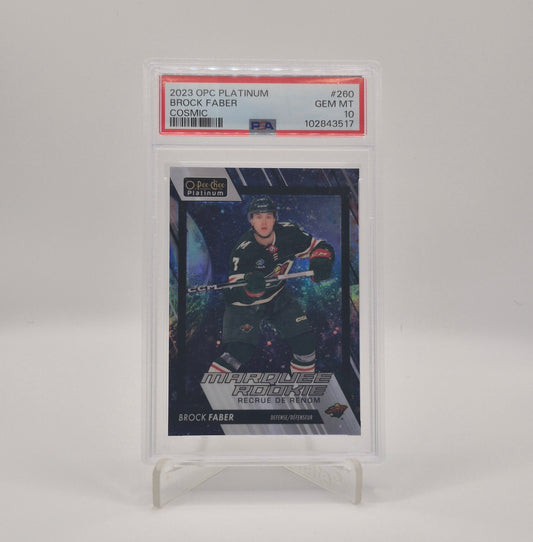 2024 O-Pee-Chee Platinum Brock Faber Cosmic /65 PSA 10