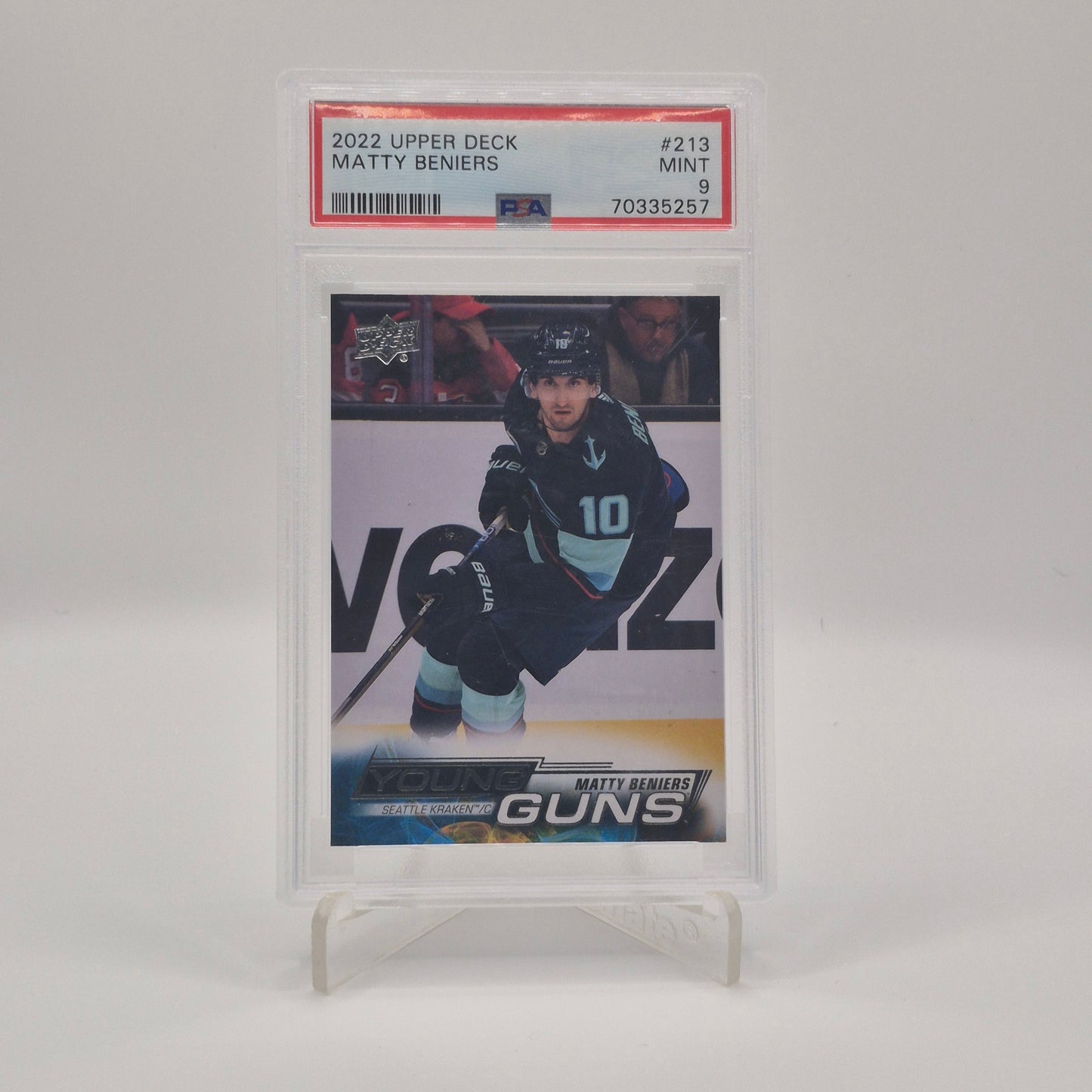 2022 Upper Deck Matty Beniers Young Guns PSA 9