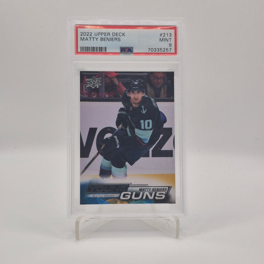 2022 Upper Deck Matty Beniers Young Guns PSA 9