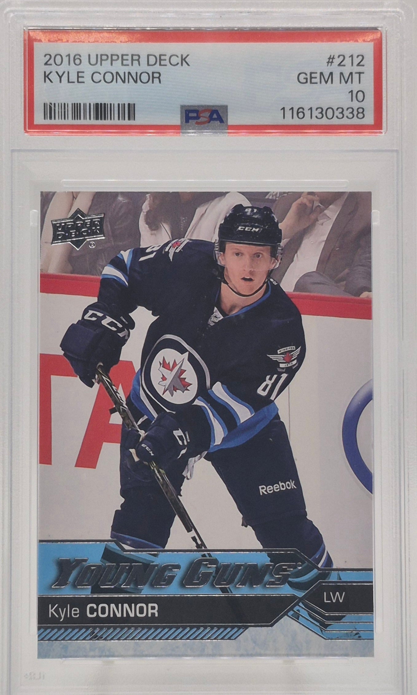 2016 Upper Deck Kyle Connor Young Guns PSA 10