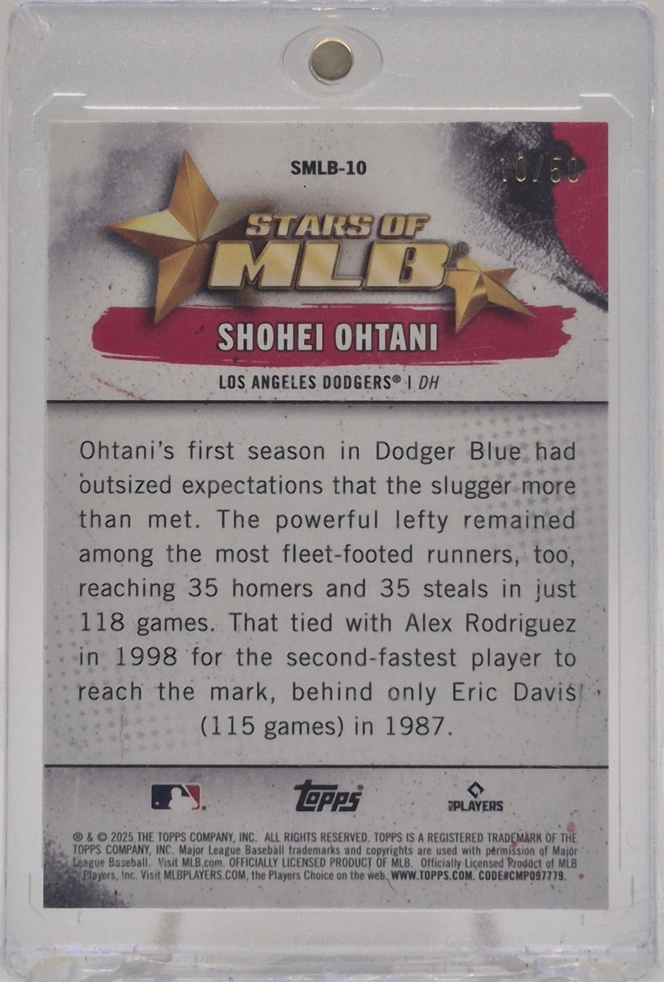 2025 Topps Shohei Ohtani Stars of MLB /50