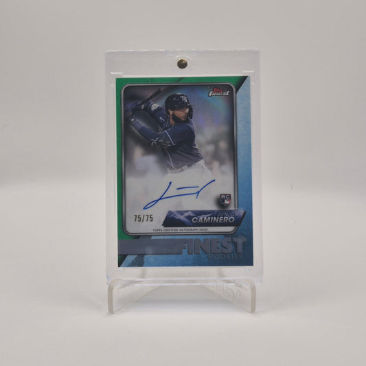 2024 Topps Finest Junior Caminero Autograph /75 Bookend