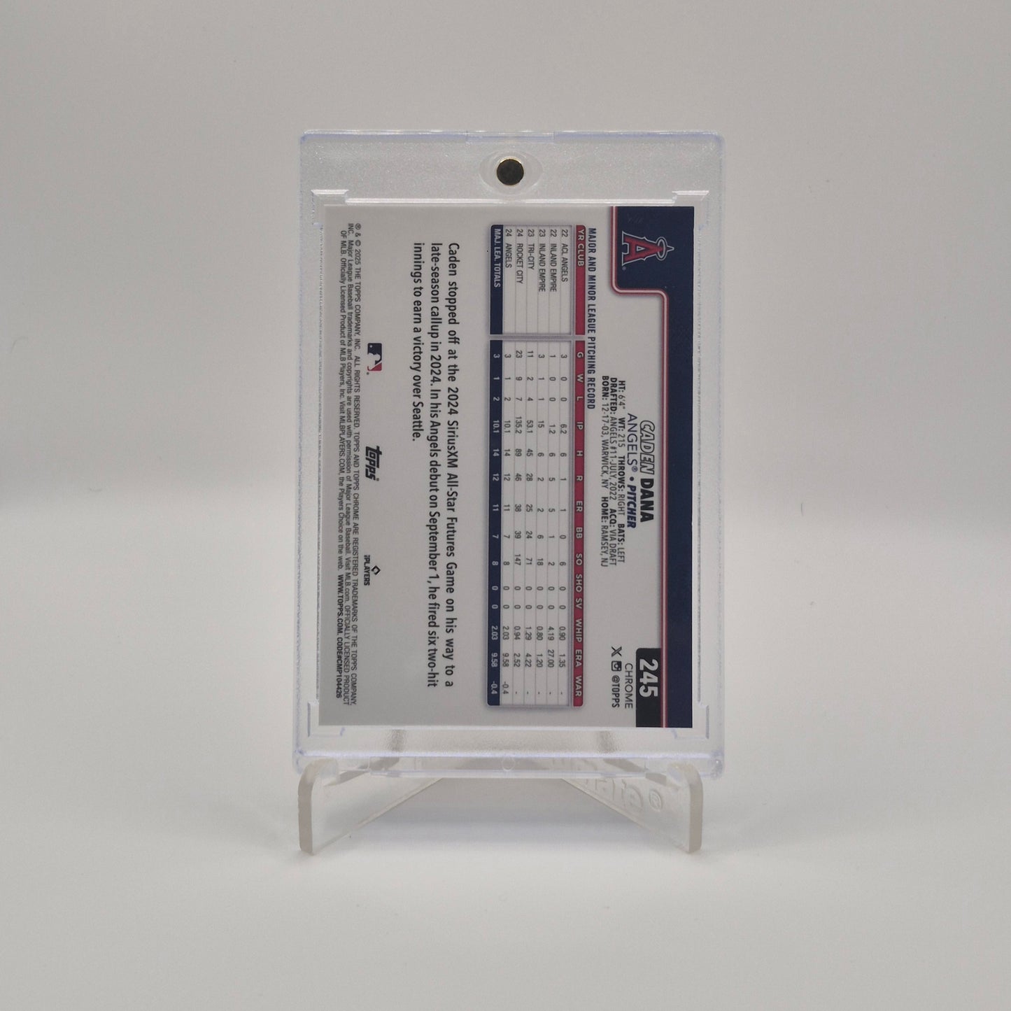 2025 Topps Chrome Caden Dana Orange Raywave /25