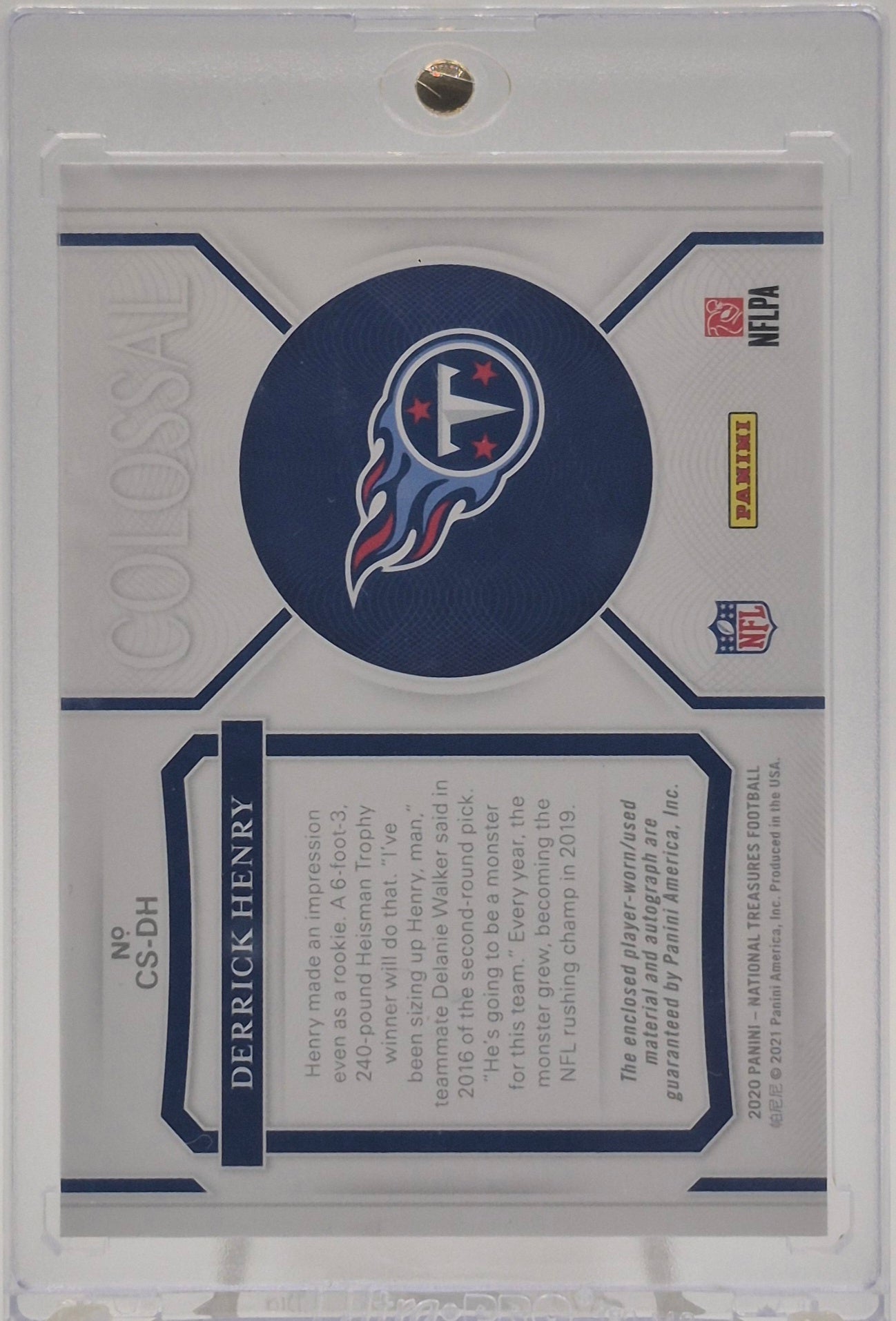 2020 Panini National Treasure Derrick Henry Colossal Autograph /35