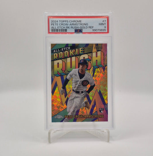 2024 Topps Chrome Pete Crow-Armstrong All-Etch Rookie Rush Gold /50 PSA 9
