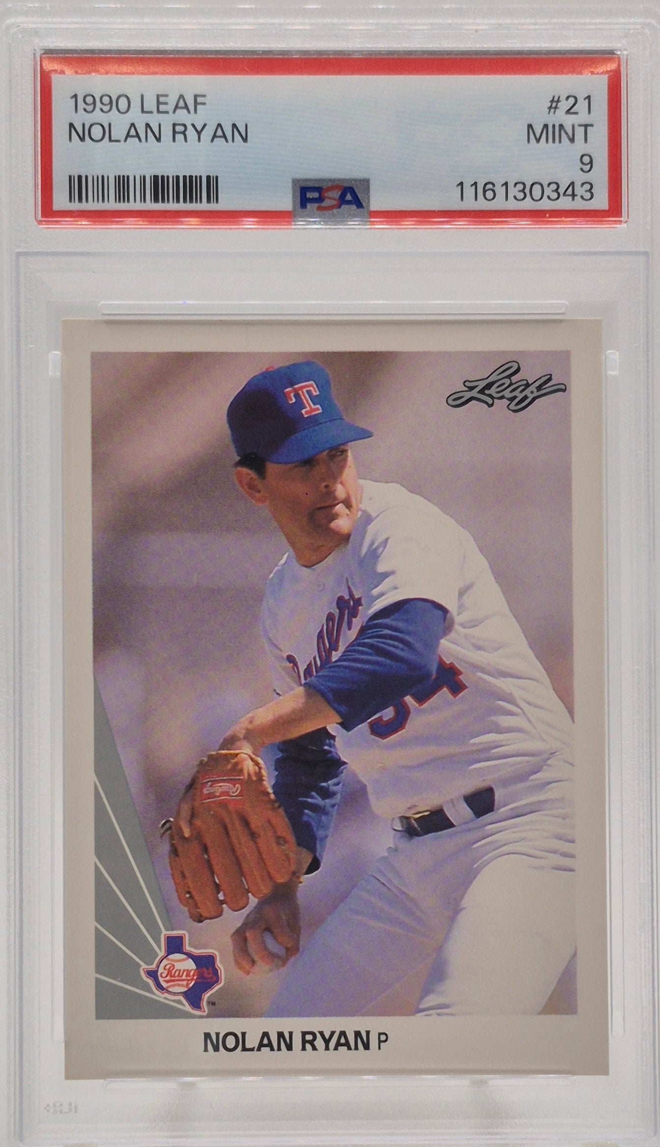 1990 Leaf Nolan Ryan PSA 9