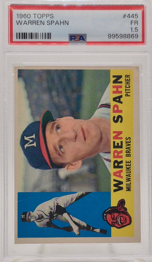 1960 Topps Warren Spahn PSA 1.5